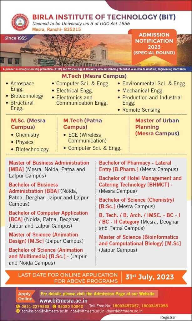 Welcome to BIT Mesra